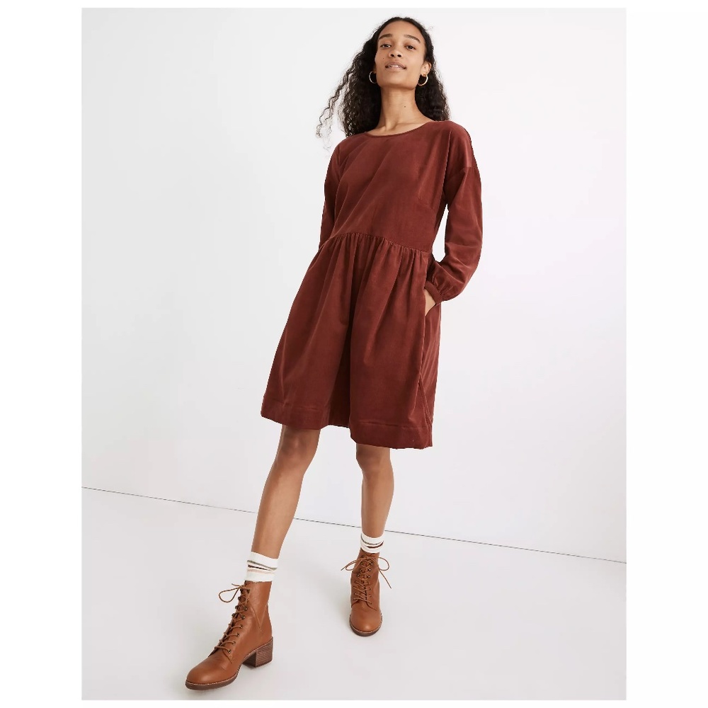 Madewell Corduroy Relaxed Mini Dress